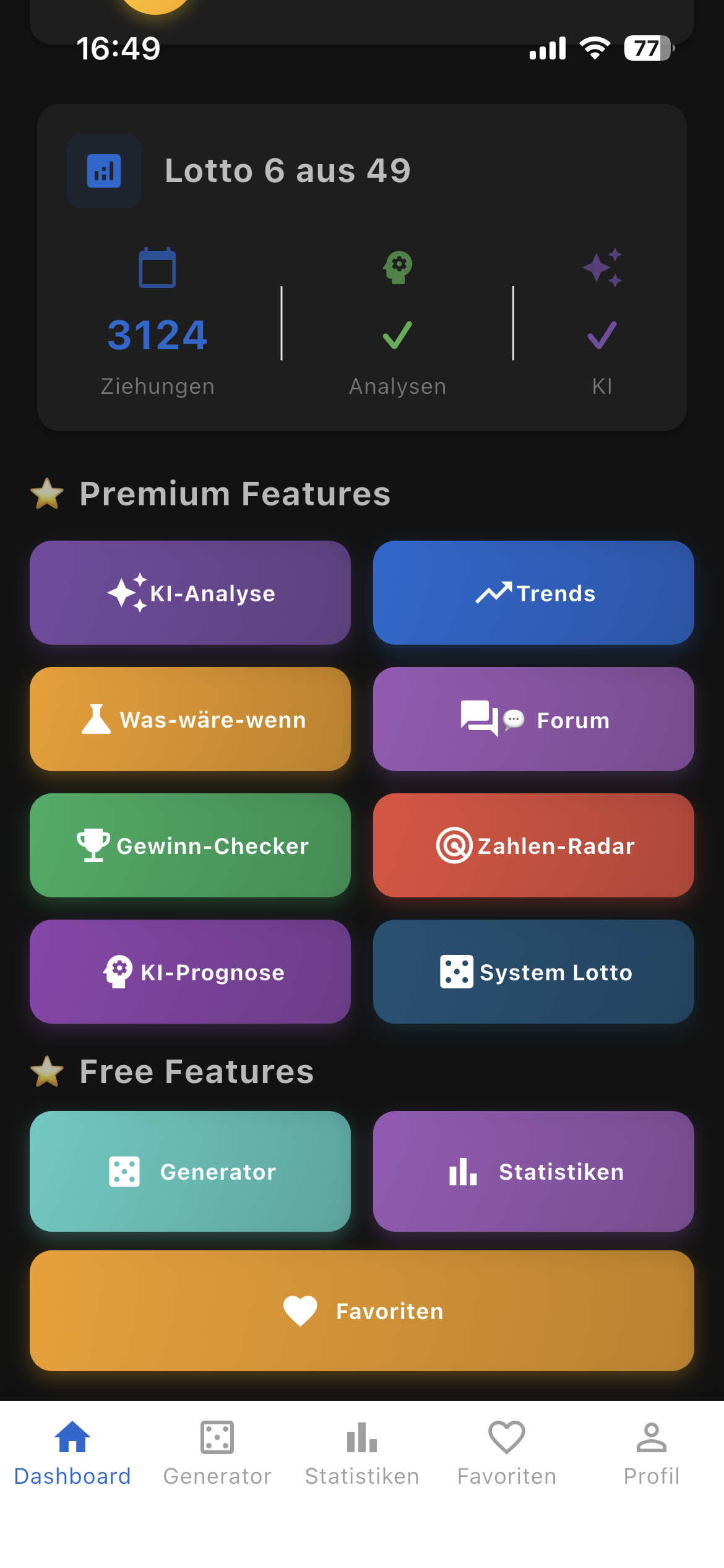Dashboard Screenshot